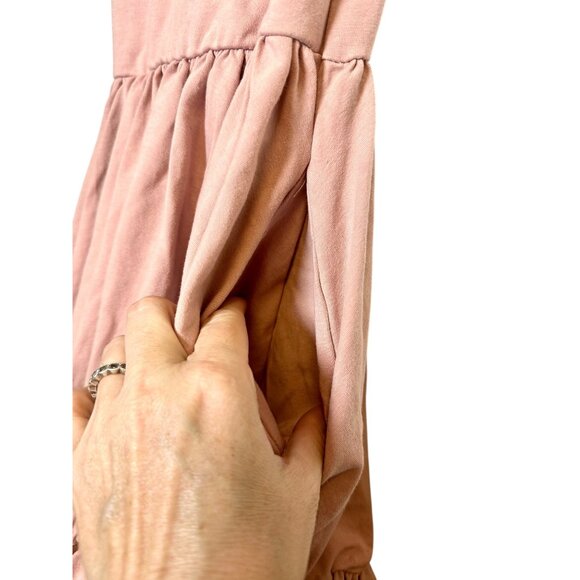 Girlhood Cotton Ruffle Hem Twirl Dress Pink Mauve Tank Style Size 5 - Picture 4 of 9